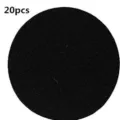 Set of 20 black round felt coasters for indoor and outdoor plant pots and cups - 20 Pieces (10cm) / Black