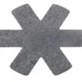 Grijze stervormige viltbeschermer mat voor keukengerei en pannen krasbescherming - 1 Stuk/Verpakking (1mm Dikte) / Grijs