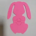 Pink rabbit-shaped felt Easter cutlery holder for festive table decoration and eggs - 1 Piece / Pink Egg Rabbit