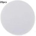 Set of 20pcs white round felt plant coaster mats for indoor and outdoor bonsai pots - 20 Pieces (10cm) / White