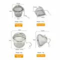 Infuseur à thé en acier inoxydable filtre panier en maille avec chaîne et crochet pour épices. - Grand infuseur à thé