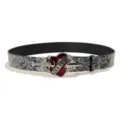 Y2K Retro Heart Dagger Belt Vintage Streetwear Gothic Punk Waistband Unisex Aesthetic - 105cm / Style B: 3.8cm Arrow Through Heart Buckle + Silver Embossed Belt