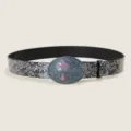 Cintura western retro con fibbia in metallo croce strass e cinturino floreale vintage donna. - Fantasia F