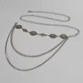 Cintura a catena multistrato argentata stile bohémien metallo floreale decorativa in vita - Stile 2: catena da vita da 3,2 cm con fiocco di neve in argento