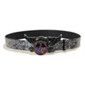 Vintage punk style PU leather belt with metal eagle wing buckle for men and women daily wear - Style F Gun Buckle