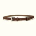 Stylish Women's Brown Faux Suede Belt with Silver Buckle for Casual Jeans Dresses - 1.8cm Moon Silver Buckle / Caramel color