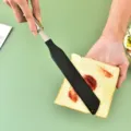 Stainless steel handle nylon jam spatula and butter knife for baking, daily kitchen tool view - Long Spatula