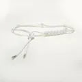 White braided rope waist belt for women, fashionable accessory for dresses and coats. - 120cm / 1.0cm Twist Buckle + White Belt