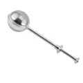 Stainless steel tea infuser with press handle, retractable tea strainer ball for loose leaf tea. - Full-Perforated Retractable Tea Ball
