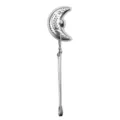 Infusor de té de media luna de acero inoxidable con práctico mango para té en hebras. - Luna (Plateado)