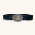 Retro Rosen geprägter PU Ledergürtel für Damen, Vintage Metall Schnalle Taillengürtel für Kleider. - Stil 1