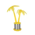 Infuseur a the en silicone et acier inoxydable en forme de palmier jaune pratique. - Jaune