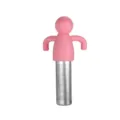 Infusore Tè Silicone Omino Modello Acciaio Inossidabile Rosa Filtro Carino Nuovo - Rosa