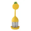Ananassilikon-Teezubereiter mit Edelstahlsieb zum Aufbrühen von losem Blatt-Tee und Kräutern. - Gelbe Ananas