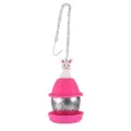 Edelstahl Tee-Infuser mit niedlichem Silikon-Kaninchen für losen Tee im Büro oder zu Hause einsetzbar. - Kleiner Hase