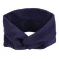 Diadema de punto cruzada violeta oscuro para deporte yoga y cuidado facial - Púrpura profundo