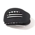 Elegant retro matte black oval hair claw clip for women's daily stylish hair styling - Matte Black (3762)