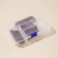 300-delige haarspeld- en elastiekjes-set met transparante opbergdoos met blauwe sluiting - Koffiekleurige Haarsieradenset / 300 stuks / koffiekleur