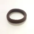 Duurzame dikke naadloze hoog elastische bruine haarring voor dagelijkse haarstyling - Geribbelde Koffie