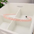 Elegant pink handmade crystal beaded headband with sparkling double-row design - Pink (3799)