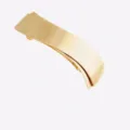 Eleganter Haarspange aus gebürstetem Goldmetall für Pferdeschwanz, minimalistisches Design - Doppelstöckiger S-Form Stil / Gold