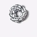 Elegant grey and white striped fabric scrunchie for stylish hair styling accessories - Black (3599-4)
