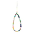 Detailed view of colorful polymer clay bead phone lanyard with LOVE letter beads - Colorful Seed Beads (5472703) / Multicolor Alphabet Style