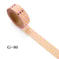 Rosa Washi-Klebeband mit goldenen Punkten, dekoratives Masking Tape für DIY Basteln und Planer. - G80