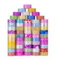 Glitter washi tape set, kleurrijke decoratieve plakbandjes voor DIY knutselen en cadeautjes. - 60 Rollen