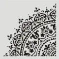 DIY Schablone Mandala Blumenmuster fur Wand Boden- und Mobeldekor Malerei Vorlage - 20*20 cm Nr. 3