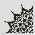 DIY mandala stencil corner template for wall painting, furniture decoration, and floor design. - 20*20cm No. 2