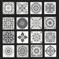 Mandala painting stencils 16pcs set, DIY craft drawing templates for furniture and album. - Mandala Nos. 1-16