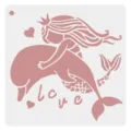 Leuk Oceaan Thema Zeemeermin Dolfijn Schilderen Sjablonen DIY Holle Tekening Sjabloon Roze - Oceaan nr. 2