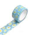 Blaues Gänseblümchen Packband dekoratives Klebeband für DIY Handwerk und Geschenkboxen. - Blaue Gänseblümchen