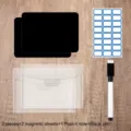 Magnetische Blätter Aufkleber transparente Aufbewahrungstaschen und Stift Set Variante - Magnetplatten Aufbewahrungsset / Set 2