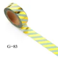 Gold foil and light green striped washi tape for journaling, crafts, and DIY decoration. - G83