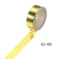 Goldene Washi Klebeband Rolle metallischer Abdecksticker fuer Tagebuch Deko Hauptansicht. - G-01