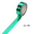 Green metallic washi tape for journaling and crafts, decorative adhesive paper roll main view. - G-05
