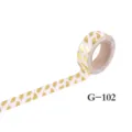 Goldene Feder Muster Waschiband Detailaufnahme, exquisites Heissfolienpraegung Design. - G-102