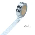 Silbernes Folien Washi-Tape mit weißen Sternen, ideal für Tagebuchdekoration und Basteln. - Silberner Stern