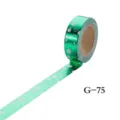 Grünes metallisches Punkt Washi Tape für Tagebuch, Scrapbooking und DIY Handwerk. - Polka Dot Stil (G-75)
