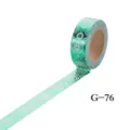 Green foil washi tape for journaling, scrapbooking, and DIY paper crafts decoration. - Concentric Circle Style (G-76)