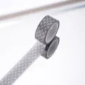 Graues Pünktchen Washi-Tape für DIY-Tagebücher, Scrapbooking und ästhetische Planer-Dekoration. - P-06 Grau Gepunktet