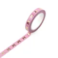 Cinta washi rosa con lazos dorados cinta decorativa para diario y manualidades creativas - Lazo de Lámina de Oro Rosa
