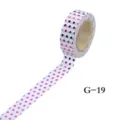 Decorative pink polka dot washi tape for journaling, crafts, and DIY planner decoration. - Pink Polka Dot Pattern (G-19)
