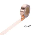 Rose gold foil washi tape with white polka dots, decorative scrapbooking sticky paper roll. - Polka Dot Style (G-67)