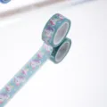 Cute unicorn washi tape for journaling, diary DIY, decorative narrow masking tape roll. - P-04 Unicorn