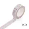 Decorative golden music note pattern washi tape variant roll for journaling paper crafts - Q-32