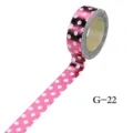 Pink foil washi tape with white polka dots, decorative adhesive masking tape for journaling. - Pink Gold Stamping Dot Pattern (G-22)