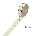 Gold foil washi tape decorative masking tape chevron pattern for journaling crafts stationary - Gold Stamping Geometric Arrow Herringbone Pattern (G-24)
